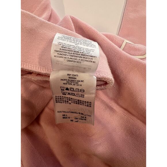 Y2K Baby Pink Juicy Couture Flare Track Pants With Logo Down The Side Size L - Picture 7 of 7